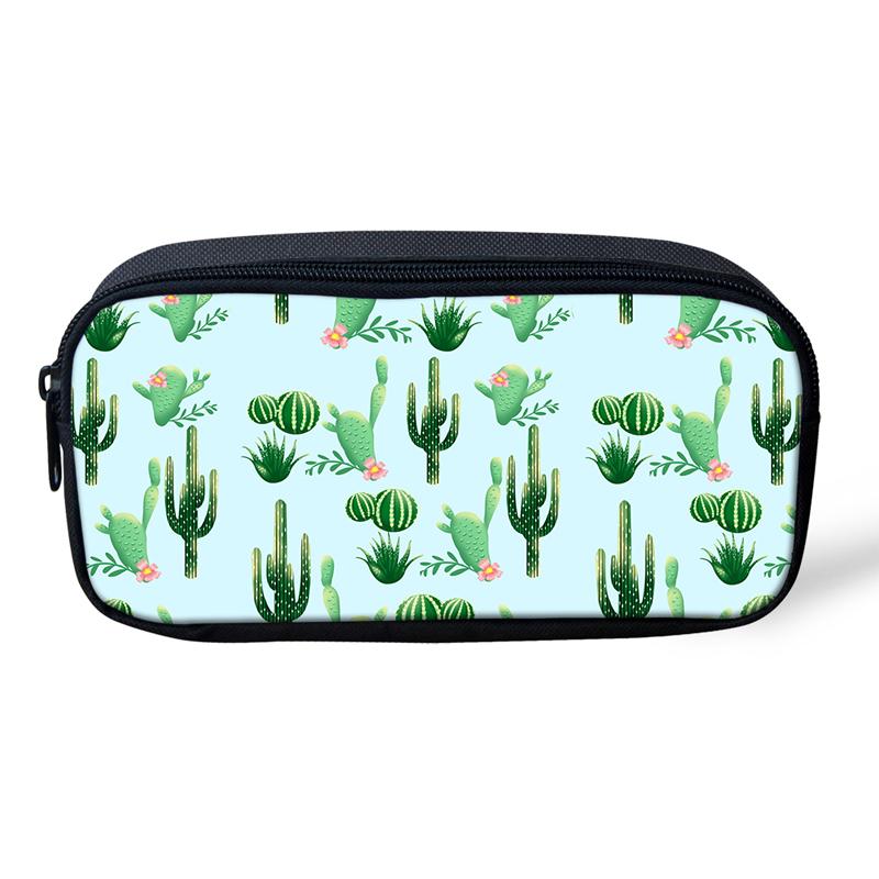 

Cosmetic Bags 3D Cactus Printing Pen Bag For Boys Stationery Organizer Small Makeup Pencil Case Men School Application & Cases