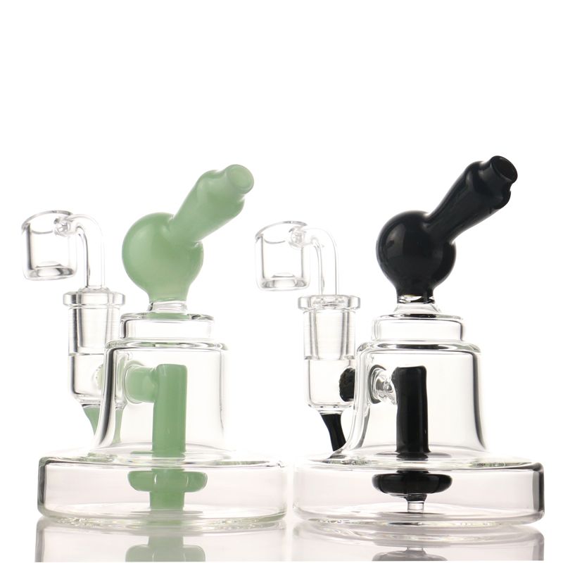 

Hookahs Mini Dab Oil Rig 5'' Glass Bong Shower Perc Female 14.5mm Water Pipe with Quartz Banger Bowl