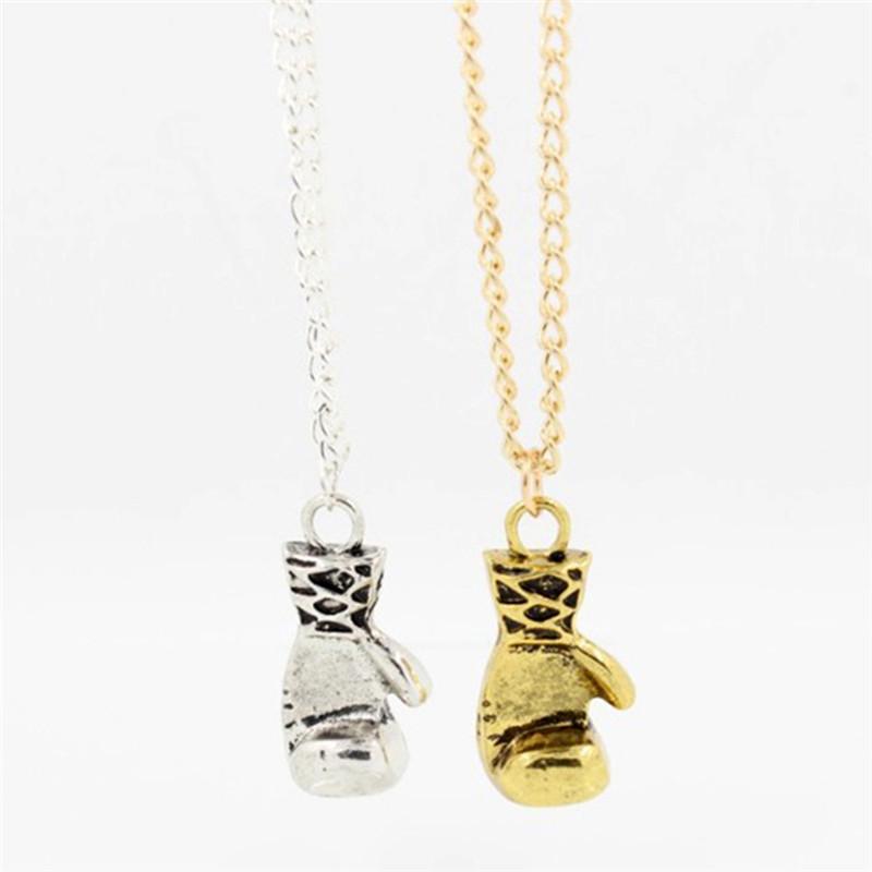 Pendant Necklaces Pinksee 2021 Sport Fitness Jewelry Mini Boxing Glove Necklace Chic Unisex Hiphop Chain Cool Male Jewellery-image-702772473