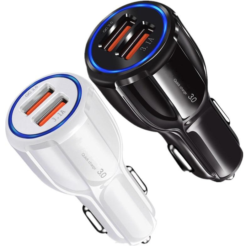 

Quick High Speed QC 3.0 3.1A Auto Power Adapter Car chargers For iphone samsung s10 note 8 9 htc pc gps
