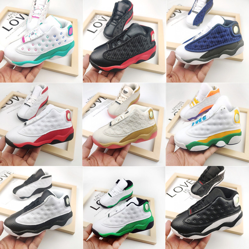 

Infant Toddler Sneakers 13s Kids Dark Powder Blue Starfishs Basketball Shoe Flint Starfish Bred Chicago Island Aurora Green Boy Girl Little Chilredn Athletic Shoes, With box