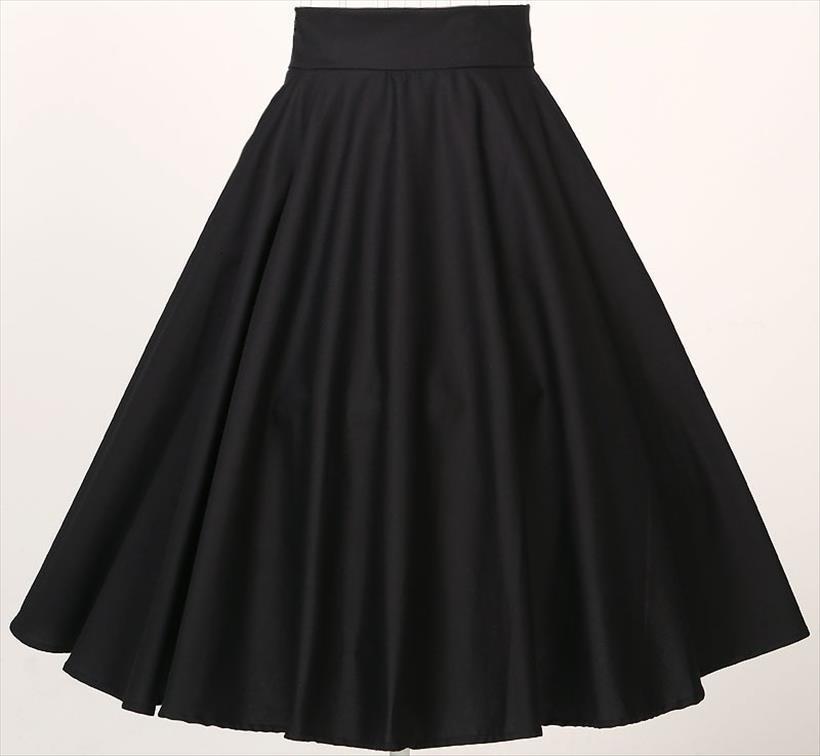 

rockabilly dance cotton midi women skirt party clothing club wear full circle long black red plus sizes 3xl