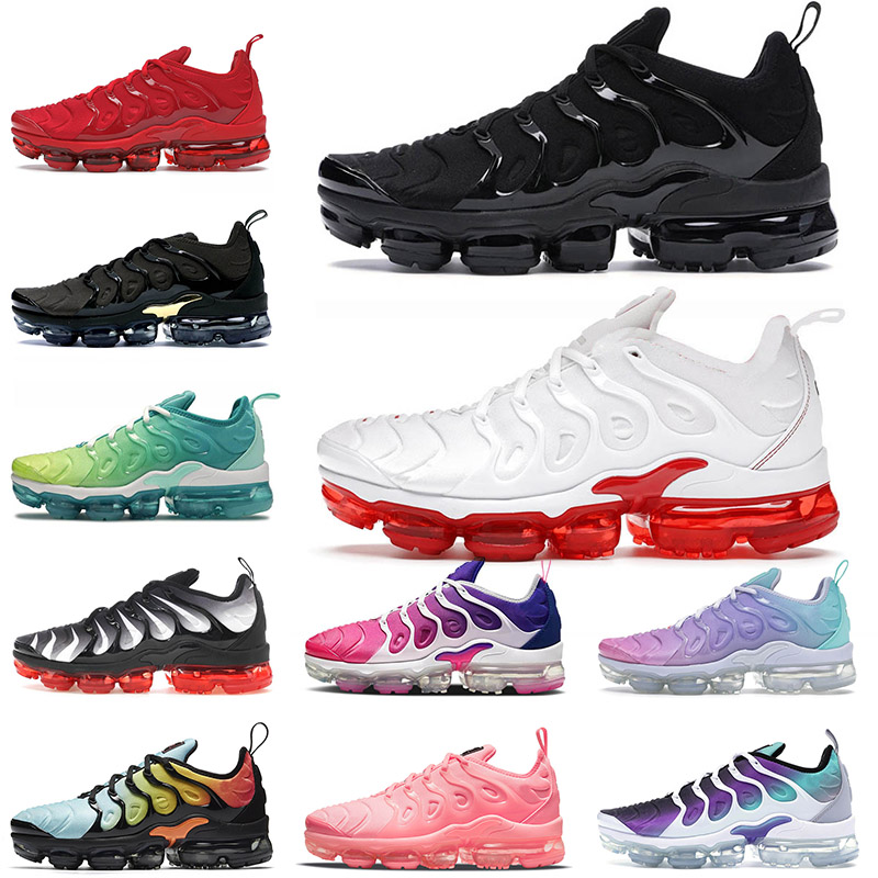 

Top Quality Running Sports Shoes Cushions Tn Plus US 13 Triple Black Mens Women White University Red Air Vapor Airmax Trainers Sneakers 36-47, D9 black red 36-47