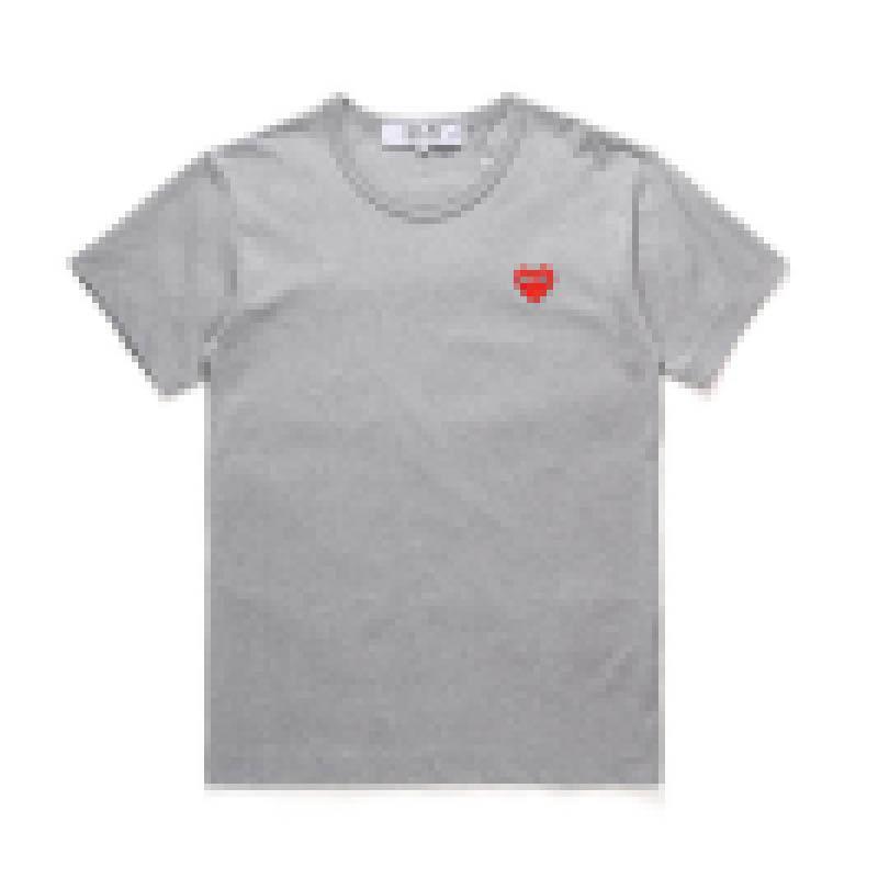 

New Style Best Quality Gray Hot HOLIDAY Heart PLAY Japanese tide brand peach Unisex cotton t-shirt tee white lovers