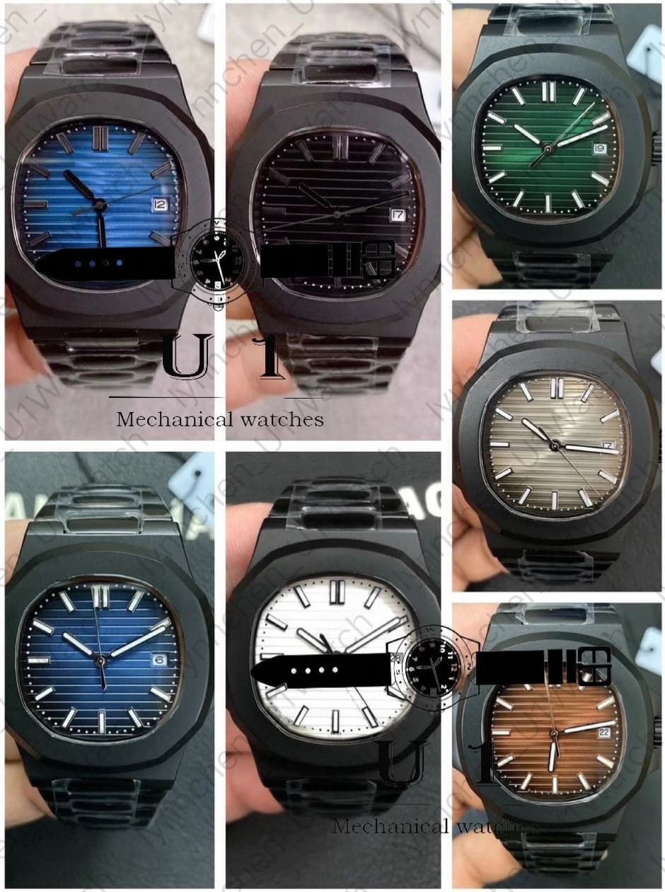 

U1 fashion classic men's watch multi color dial automatic mechanical movement stainless steel black wrist strap, Waterproof treatment