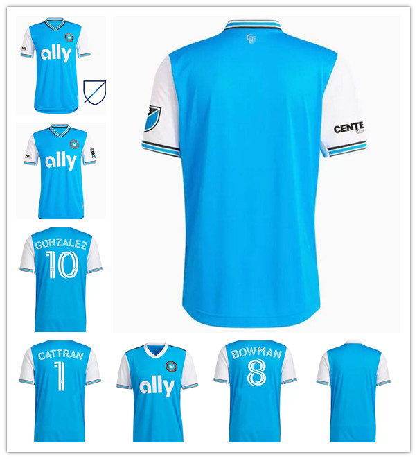 

2022 Charlotte FC Soccer Jerseys MLS 22 23 home Adam Armour Brandt Bronico Football Shirt uniforms Kit size s-2xl training Pre-Match Top FANS player VERSION TOP