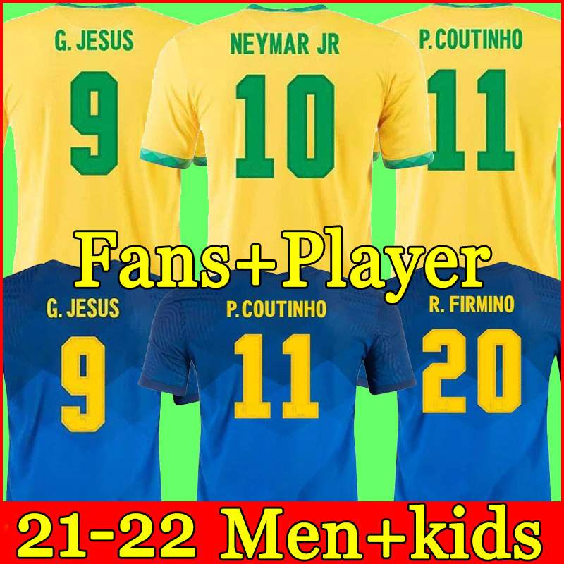 

2021 Camiseta de futbol PAQUETA NERES COUTINHO bRAZILS football shirt FIRMINO JESUS soccer jersey MARCELO PELE brasil 20 21 maillot de foot, Men home