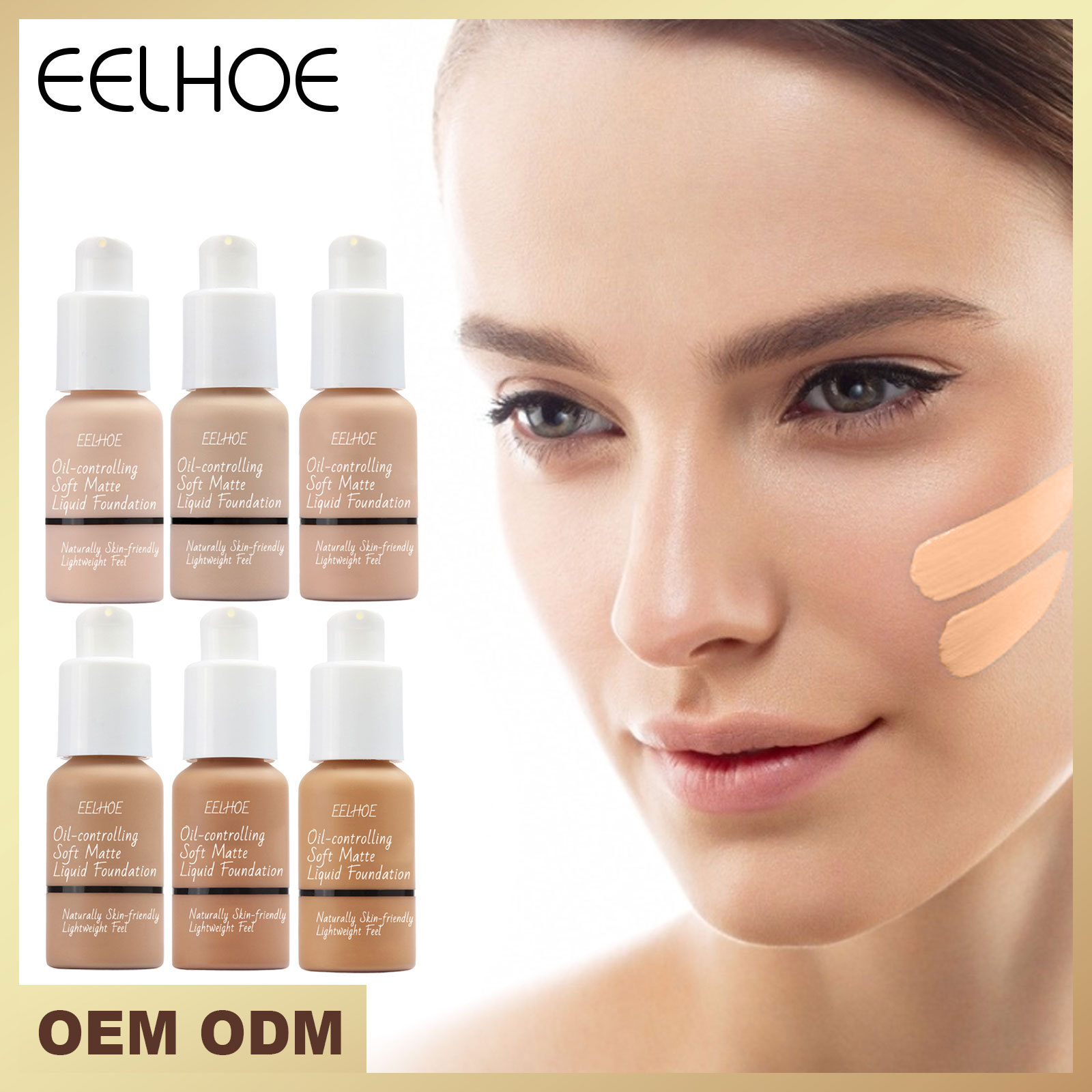 

Free freight EELHOE Long asting moisturizing concealer invisible pores no makeup concealer liquid foundation, White