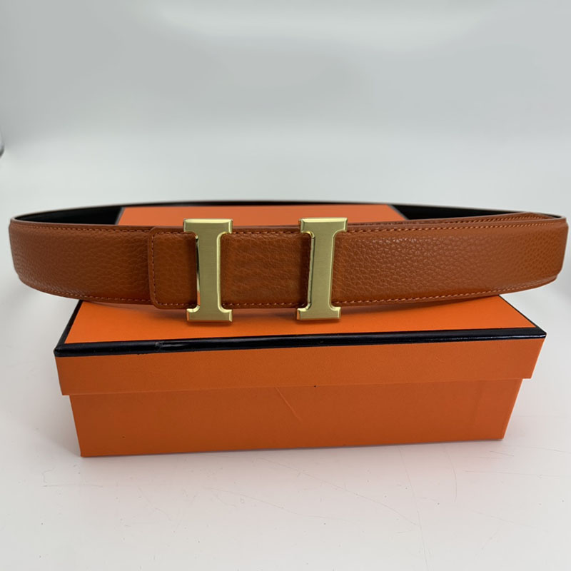 

Fashion Women Belts Men Designers Waistband Mens Luxury Designer Cowskin Cowhide Belt Big Letter Buckle Classic 3.5cm Width With Box Gold, As pics