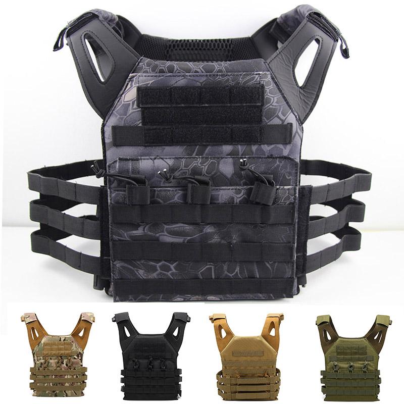 

Hunting Jackets Tactical Vest Military Body Armor JPC Molle Plate Carrier Outdoor Sport Magazine Chest Rig Accessories, Black