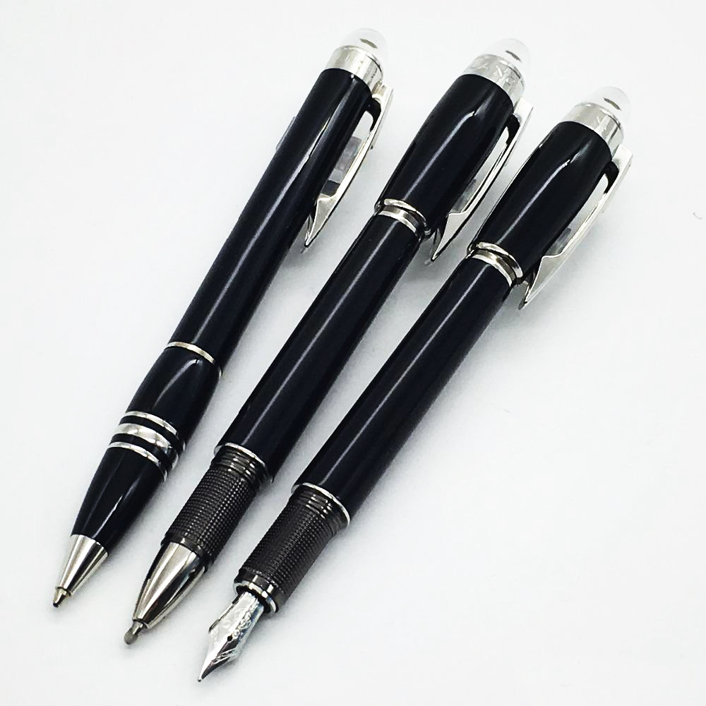 

YAMALANG Luxury pens crystal head black resin ballpoint pen Star Series, As picture show