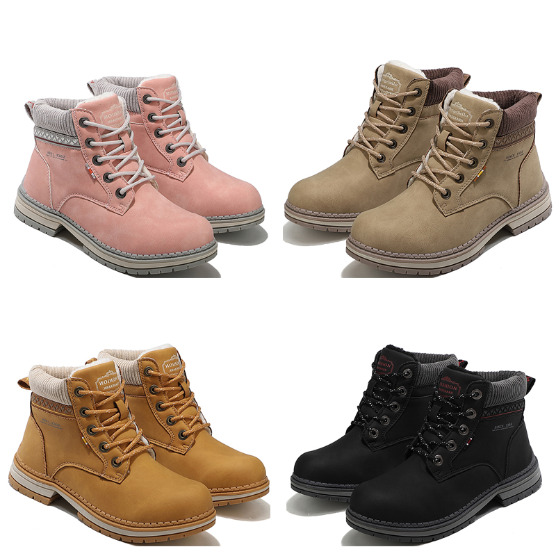 

wholesale Women Dr Martin Boots Classic Black brown khaki pink fashion martins Smooth Boot winter shoes size 37-42, Color 1