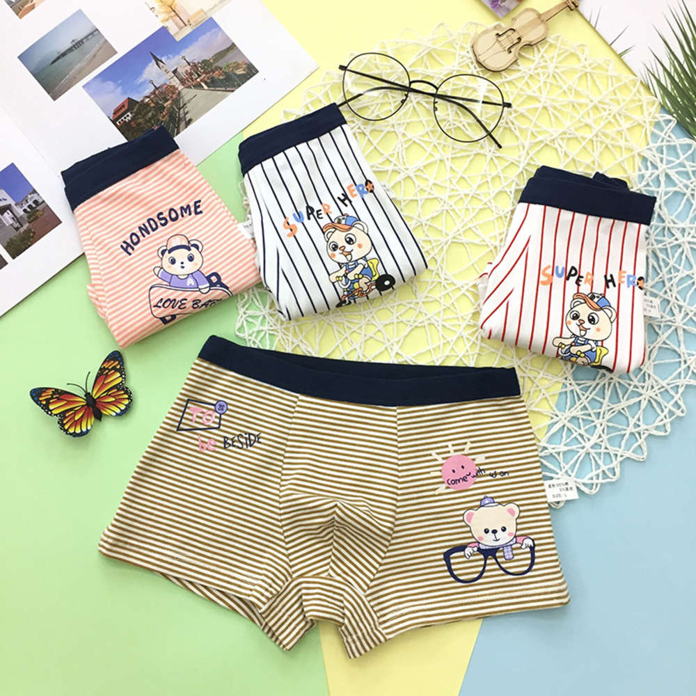 

Children's underwear men's boxers small middle large children's 95% cotton 40 thread compact combed printed Boxer Shorts, Camo