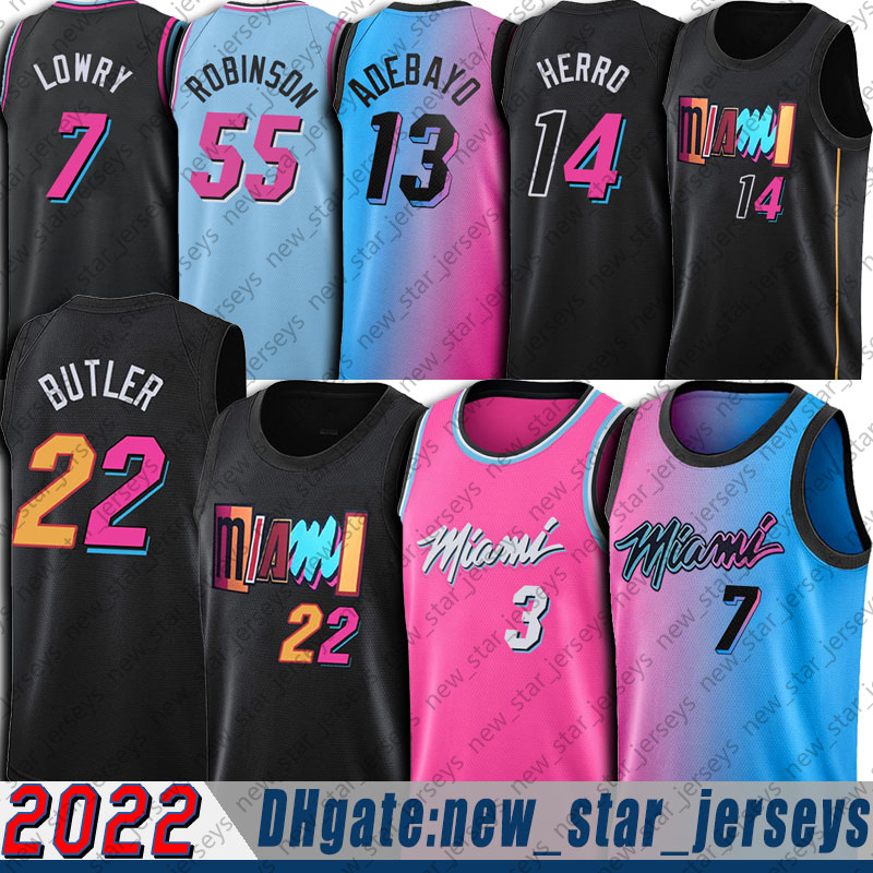 

Jimmy 22 Butler Tyler 14 Herro Basketball Jersey Miamis Mashup Heats 7 Kyle Bam Lowry Adebayo Jerseys Dwyane Duncan Wade Robinson Uniform 75th Anniversary