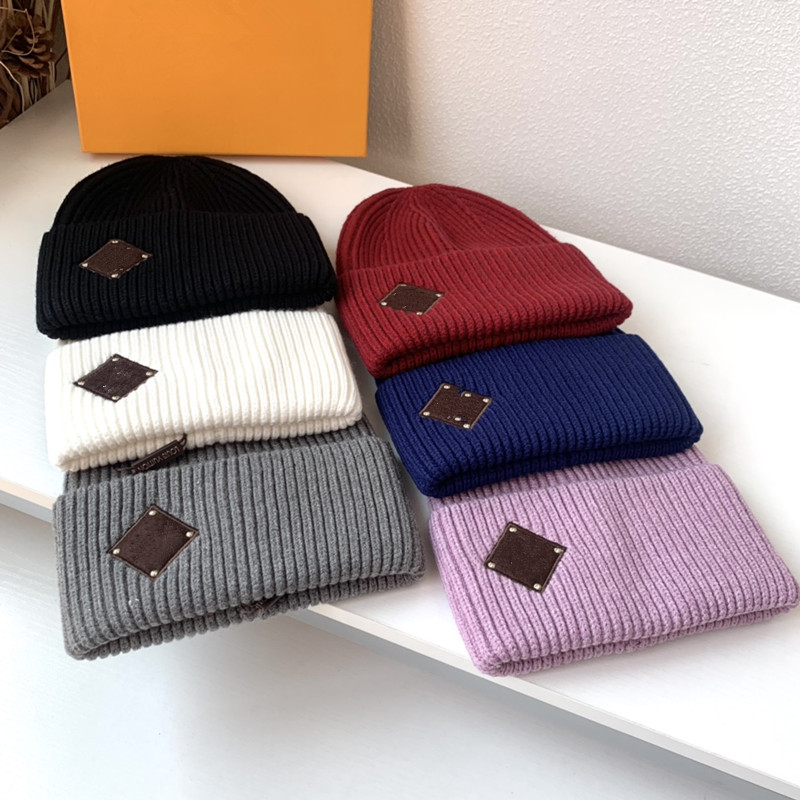 Designer Beanie for Women Men Beanies Cap Autumn Winter Hats Sport Knit Hat Thicken Warm Casual Outdoor Caps 6 Colors