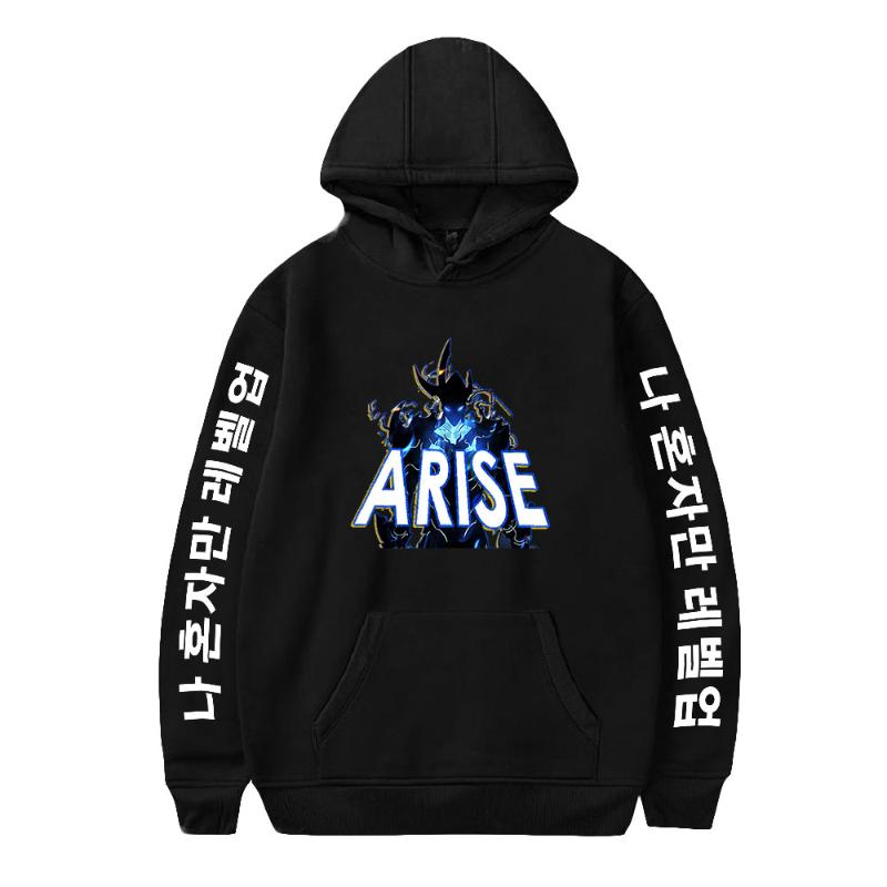 

Men's Hoodies & Sweatshirts Korean Anime Solo Leveling Cool Print Sweatshirt Casual Streetwear For Men And Women, Black