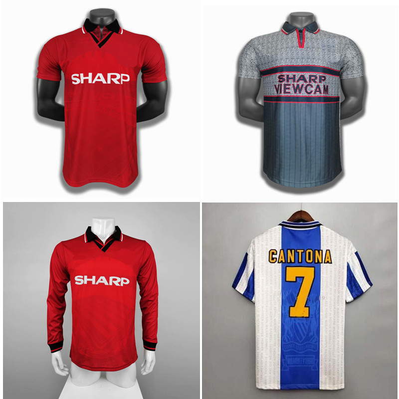 

Top 94 96 manchester Cantona Retro Jerseys Scholes 1994 1996 Keane Soccer jersey Giggs utd Football Shirt Beckham maillot de foot, Manchesterunited9496away