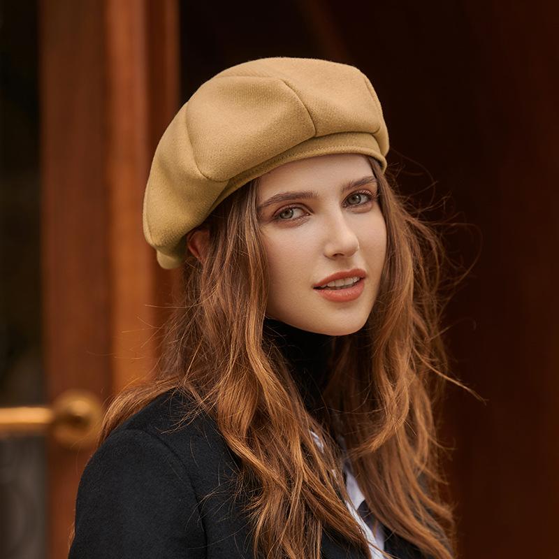 

Berets 21 The Autumn/winter Japanese Niche Beret Women Lady Vintage French Portable Elegant Temperament Hat, Khaki