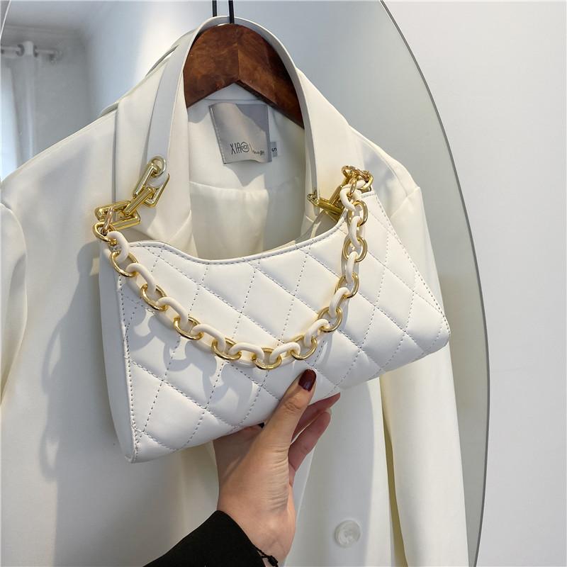 

Designer Ladies Shoulder Bag 2021 Fashion Rhombus Portable Small Square Western Style Chain Messenger Cross Body, Black