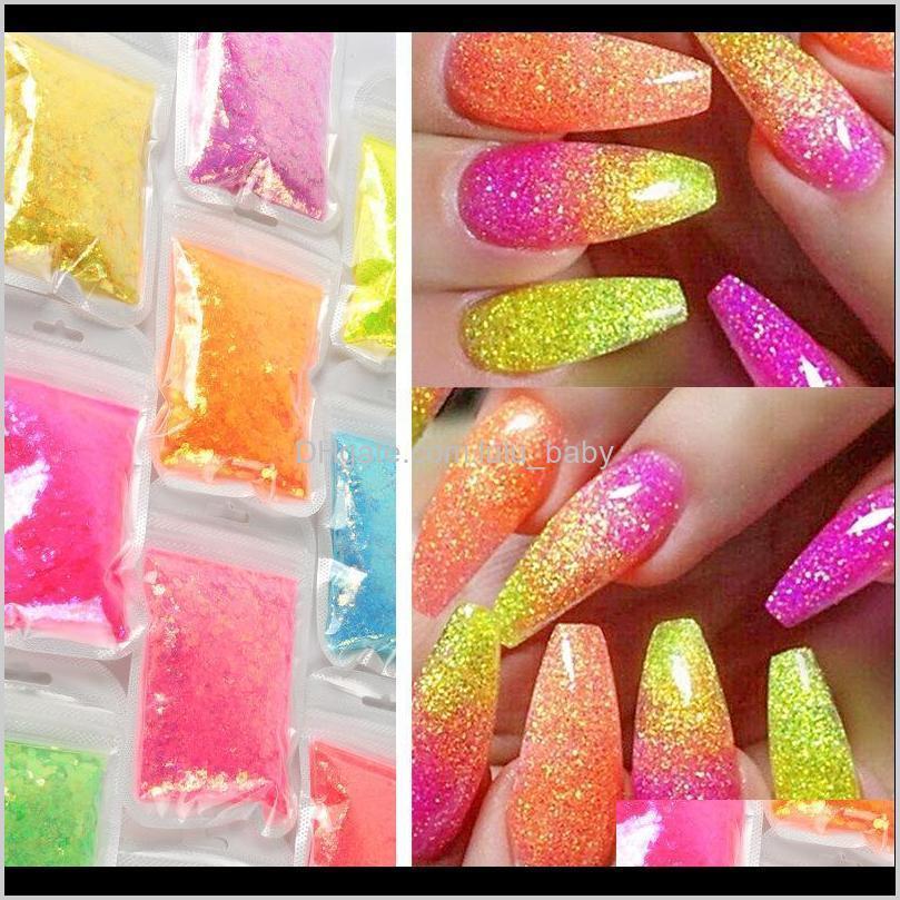

40Gbag Ultrathin Iridescent Nail Glitter Pigment Powder Holographic Acrylic Shinning Mermaid Paillette Sequins For Nails Decor Z6Xrc Fc64Z, Silver;gold
