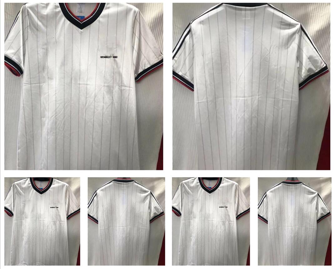 

Manchester 1982 1983 RETRO FOOTBALL SHIRTS 82 83 away white Vintage soccer jerseys MAN UTD, Retro 1983