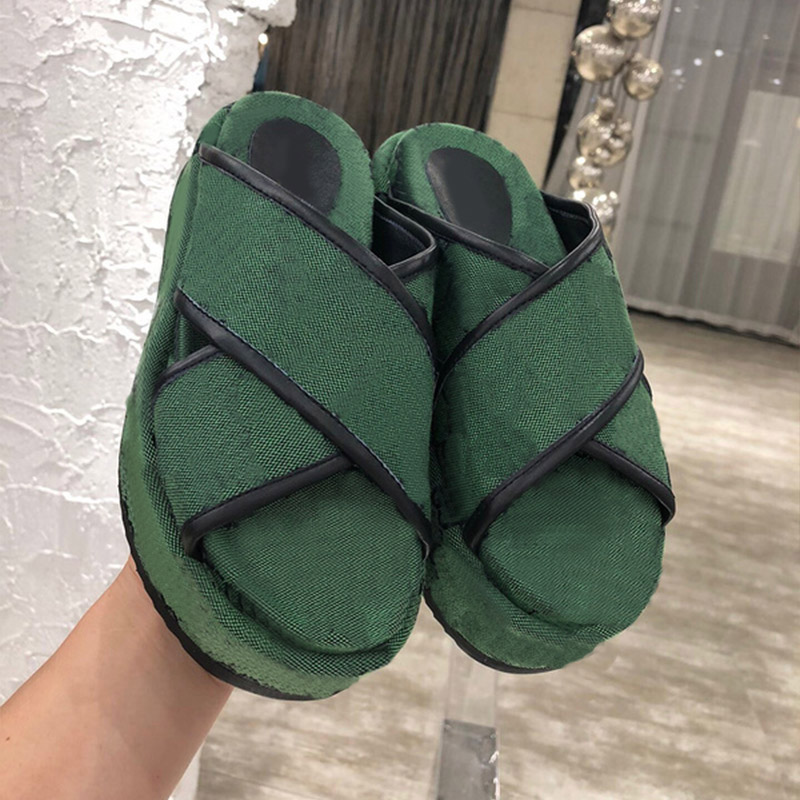 

2021 5.5cm Thick bottom slippers classic Women Fashion Designers Flat Slides Flip Flops Men high quality Womens Sandals sildes mens with box Size 35-46