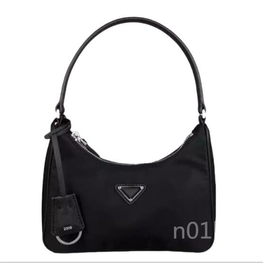 

Fashion high Quality luxury brand designer classic Re-Edition 2005 nylon Handbag shoulder bag chain armpit Cross Body purse, Shipping packaging bag