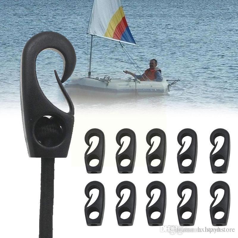 20Pcs Plastic Canoe Kayak Sail Boat Shock Cord End Bungee Snap Clip Hooks 