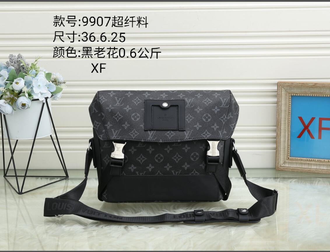 

1-26 LV LOUIS 1 VITTON Briefcase Luxury Messenger Bags Men Handbags Male Laptop Bag Designer Handbags Man Travel Bag Wallet, Red;black