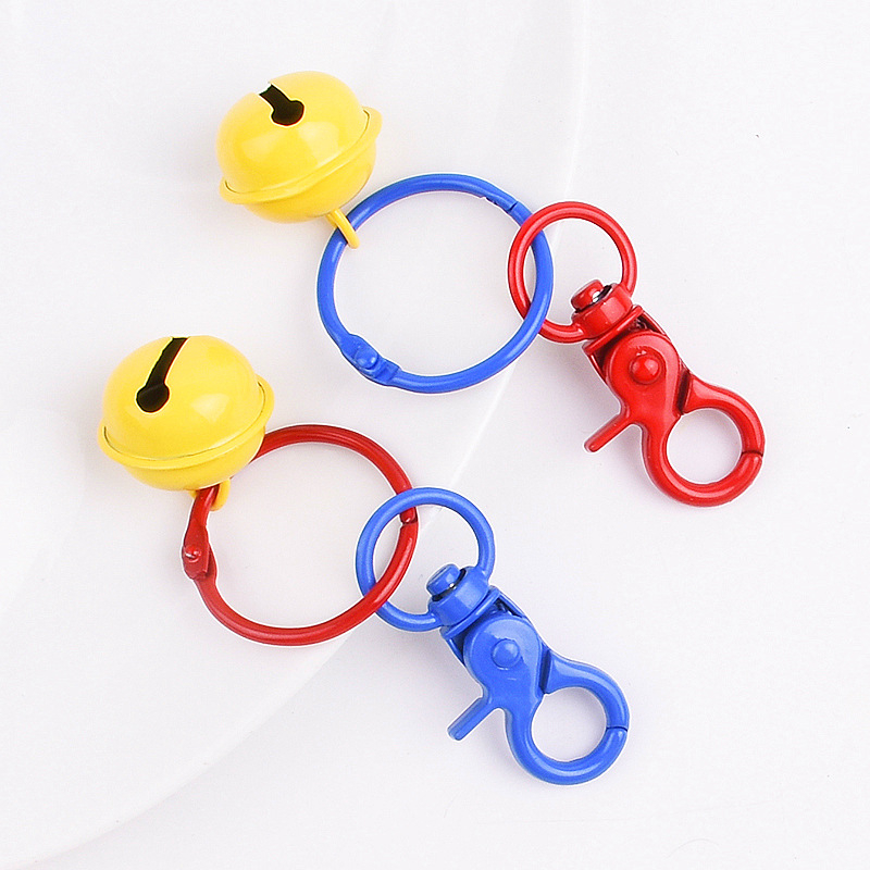 

10Pieces/Lot New Arrival Metal Small Bell Key Buckle Baking Paint Key Ring Lovers Gift Hang Bag Birthday Present Jewelry Key Chains