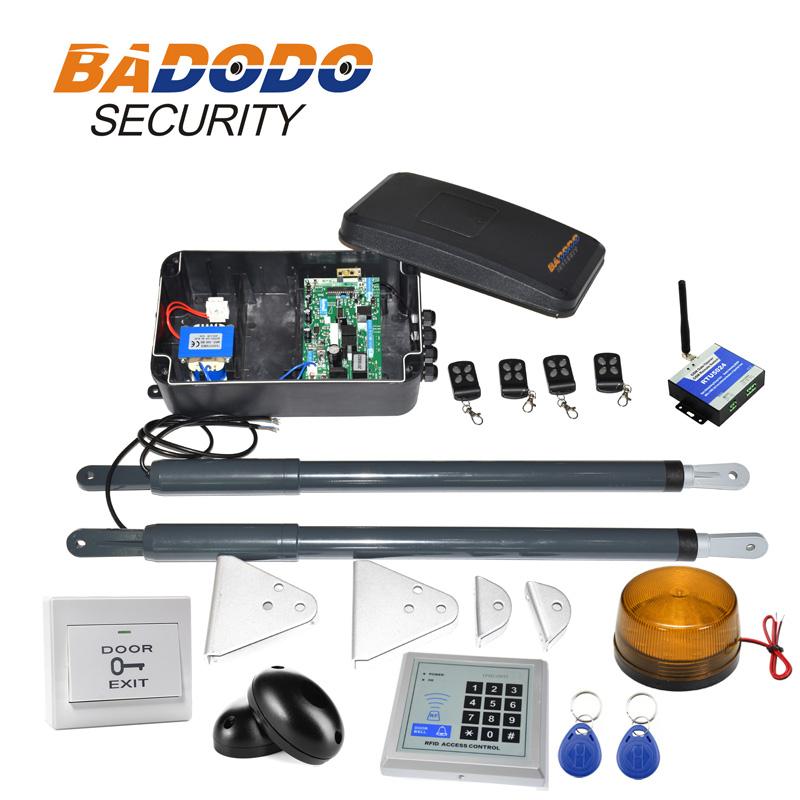 

Ecnomical Kit Driveway Electric Linear Actuator 200kg Engine Motor System Automatic GSM Swing Gate Opener 2 Keyfobs Fingerprint Access Contr