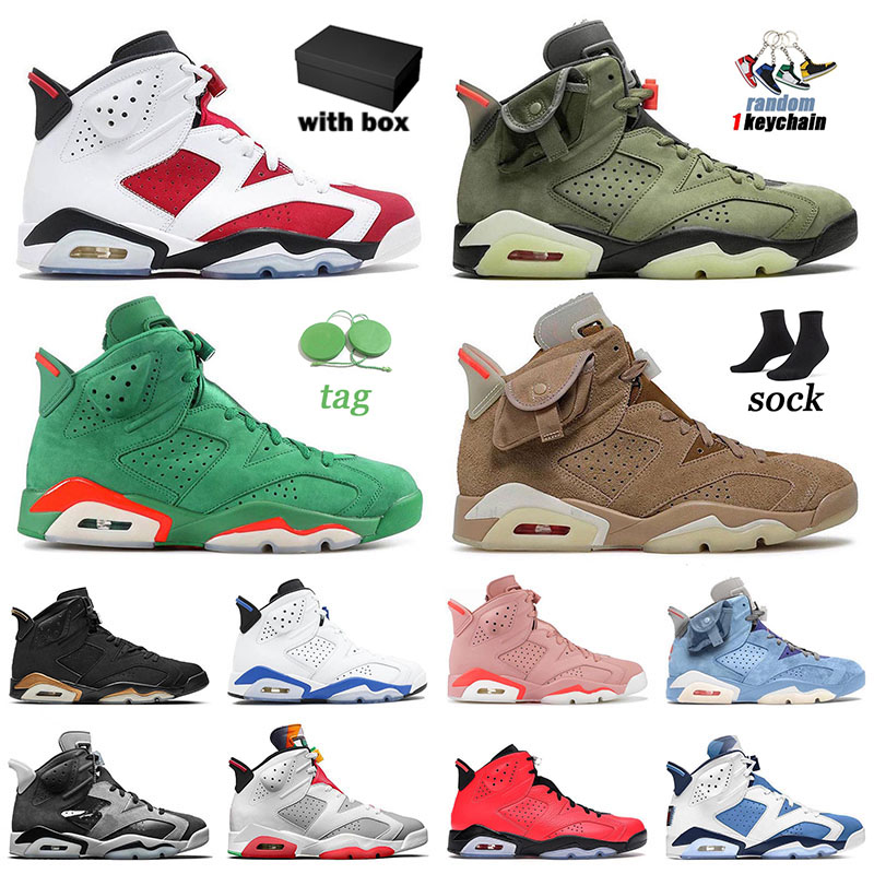 

6s 6 Gatorade Deisnger Mens Basketball shoes jumpman big size us13 outdoor sports sneakers womens tv olive millennial pink black cat infrared white trainers with box, J01 40-47 black cat