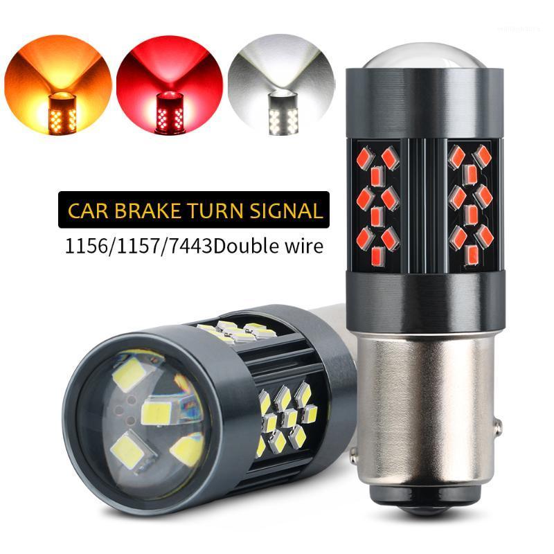 

Emergency Lights 1pcs 1157 BAY15D Canbus Car LED 2022 42SMD 1156 BA15S For Auto Rear Brake T20 7443 DRL Running Lamps 12V White Red