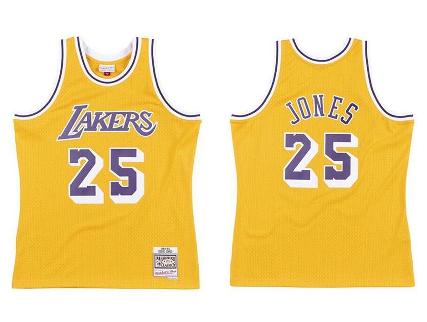 

Custom S-6XL Men women youth basketball jersey Los Angeles& Lakers 25 Eddie Jones 1994-95 Hardwoods Classics retro Jerseys, Black;red