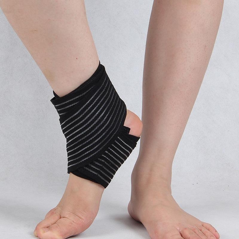 

Ankle Support Winding Running Fitness Football Basketball Elastic Jump Band Sports, Black