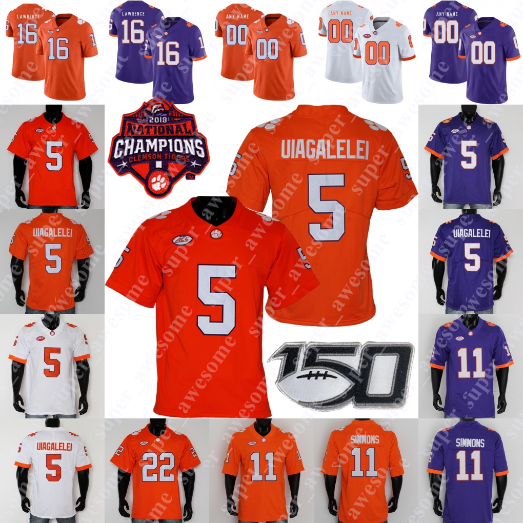 

NCAA Clemson Tigers Football Jersey Lyn-J Dixon 20 Pace Joseph Ngata Braden Galloway Davis Allen Frank Ladson Jr E.J. Williams James Skalski Will Spiers Ajou Ajou, 150th-orange