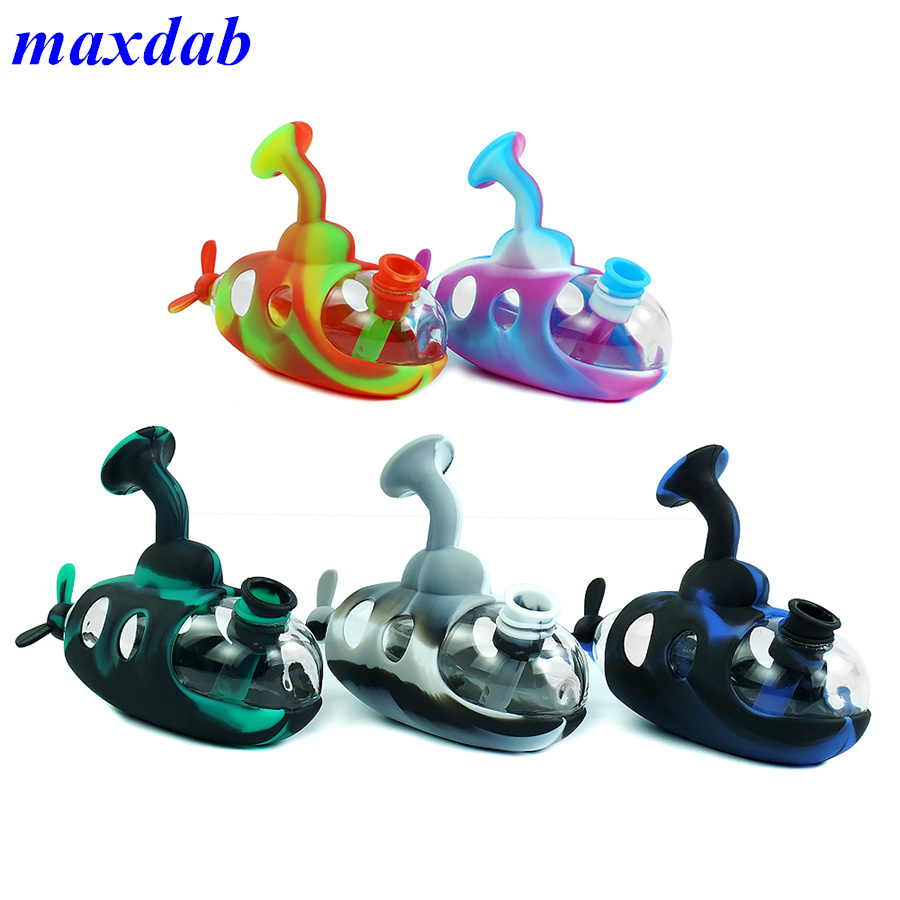 

Glass water pipe silicone pipes tobacco hookah dab rig oil bubbler burner bongs ash cacther nectar collector dabber tool
