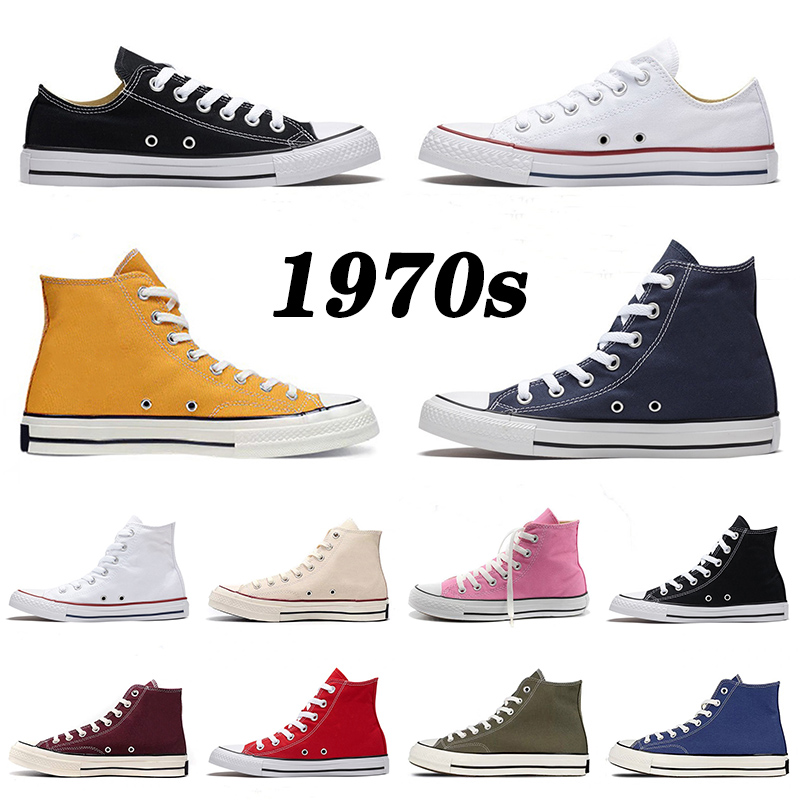 

Top Fashion 1970s Canvas Flat Shoes Men Women Low Black Triple White Yellow Platform High Run Shoe Casual Trainers Sneakers, 10