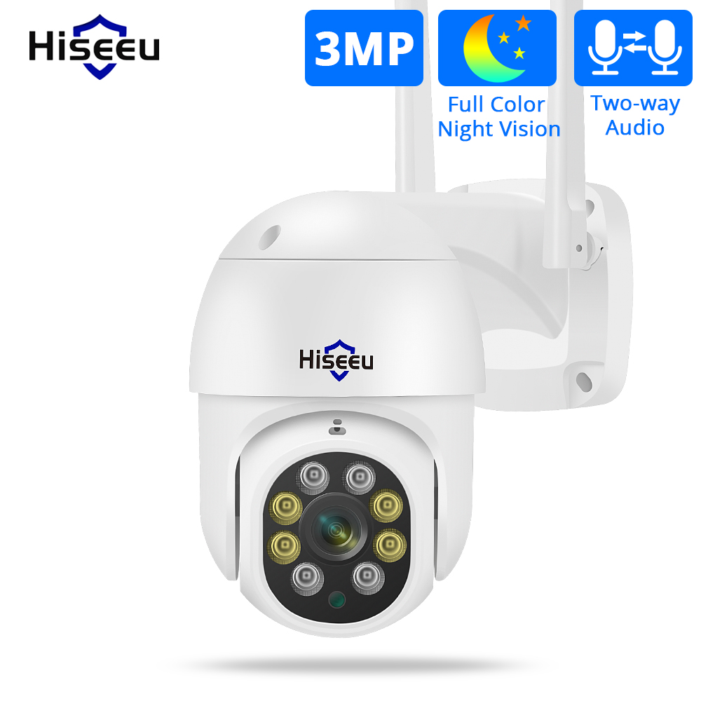 

3MP WIFI Camera Outdoor 1536P 5X Digitial Zoom PTZ IP Cameras Audio P2P CCTV Surveillance work with Hiseeu Wireless System