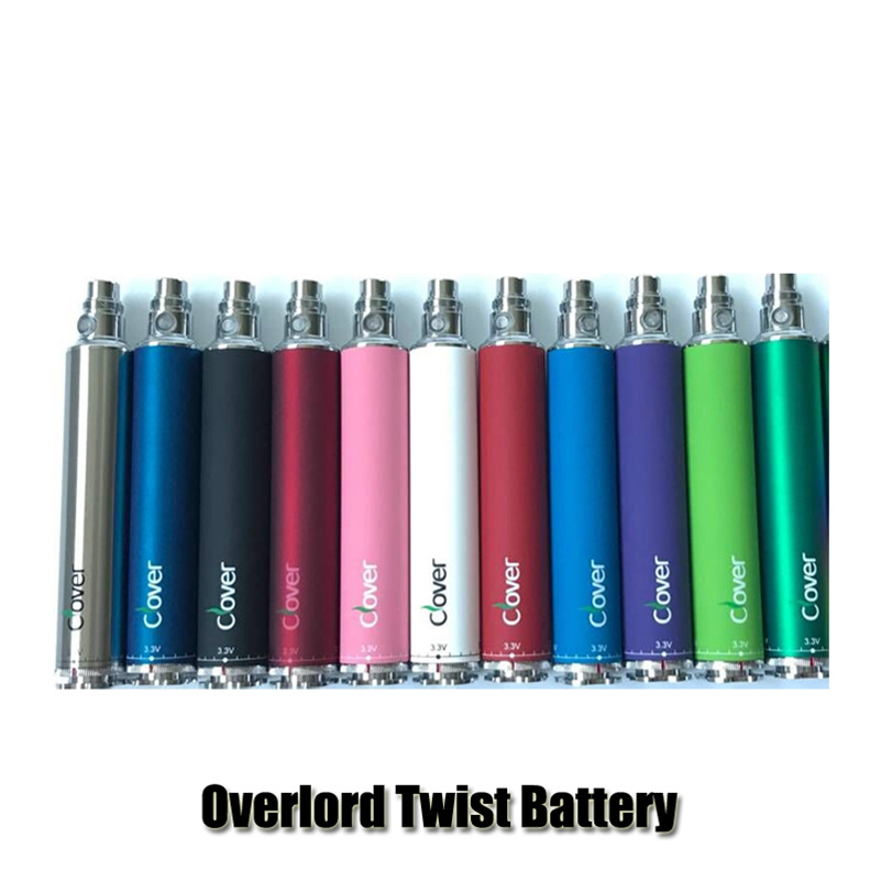 

Clover overlord twist 3.2v to 3.8v variable voltage battery 2600mAh E Cigarette Battery for 510 thread atomizers