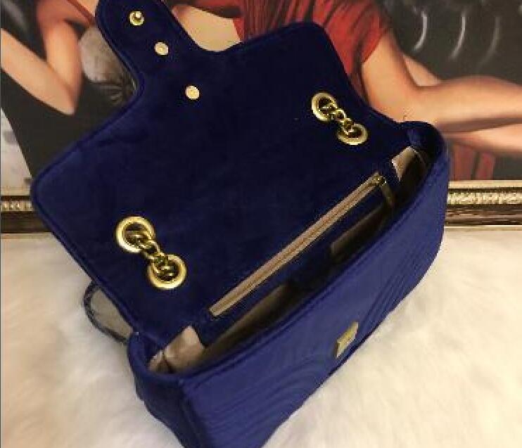 

Women Marmont velvet bags handbags women shoulder bag designer handbags purses chain fashion crossbody bag Marmont Bags GU0021, Black