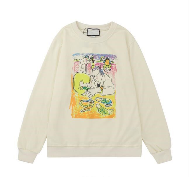 

Designer luxury Printed Cotton autumn winter neutral couple hooded sportswear street style jogging suit 2 colors black and apricot jkgkhgg, #2