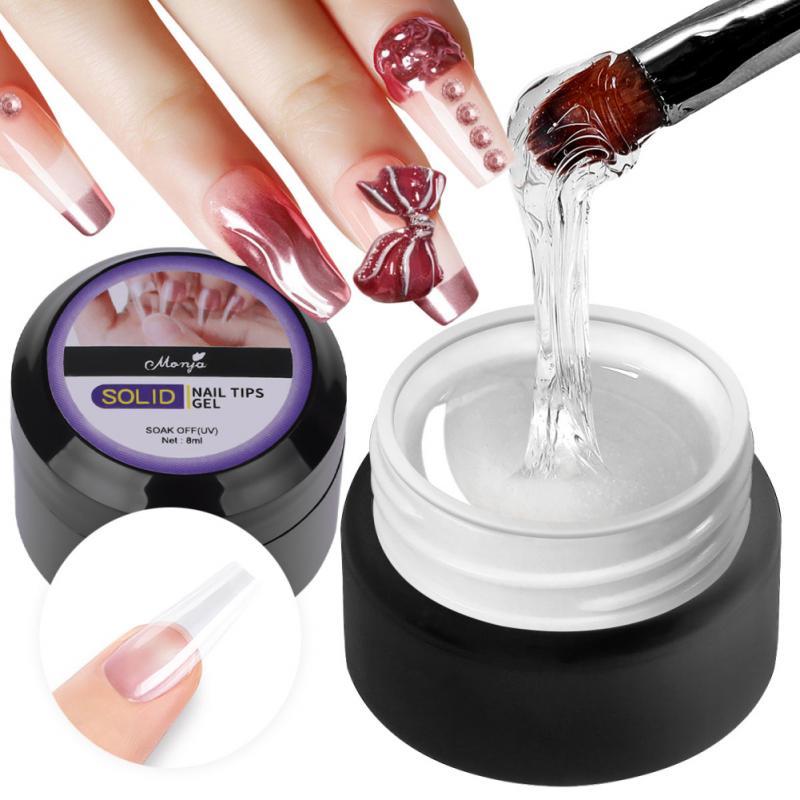 

Nail Gel 1box 10ml Plate Adhesive Patch Tool Quick UV Sticky For False Nails Solid Clear Manicure Tools, Red;pink