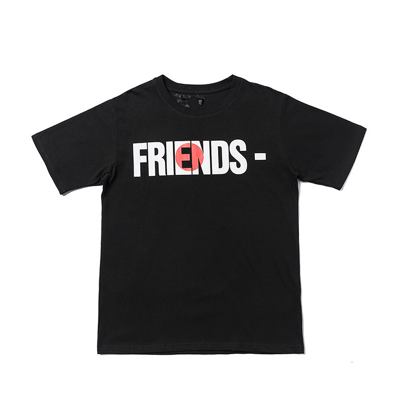 

Vlon Summer Series Personality Couples Short Sleeve Street Big v Loose Large T-shirt, White;black