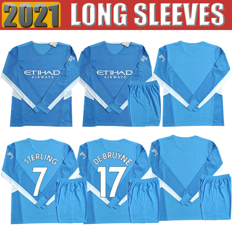 

21 22 city soccer jerseys 2021 2022 man GREALISH FODEN STERLING Long sleeve football shirt manchester Esprots DE BRUYNE GESUS BERNARDO MAHREZ, Black