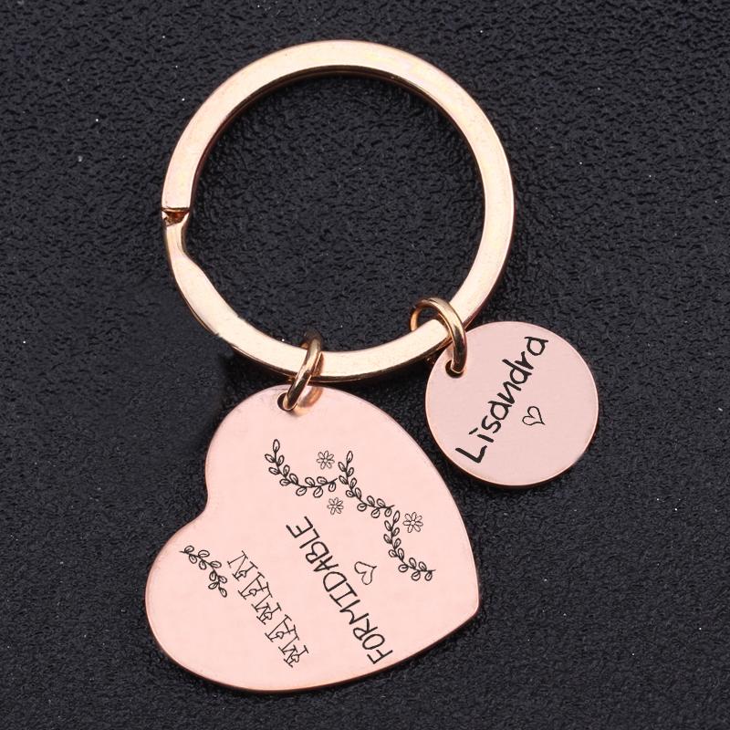 

Keychains Gifts For Mom Customized Name Lettering "Maman Formidable" Key Rings Mother's Day