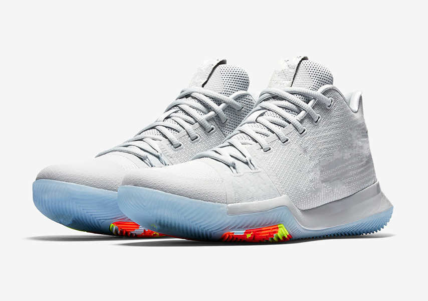 

2021 Kyrie 3 Time to Shine Men Basketball shoes sales high quality Pure Platinum Multi Color Black Yellow trainer sport sneakers Size 7-12