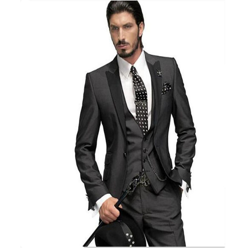 

Men's Suits & Blazers classic men's tux smolking bridegroom thin suit and culine evening suits for men of high quality blazer made lapel-tailored, Picture style