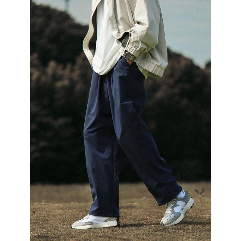 

Men's Pants 2021 Autumn And Winter Retro Overalls Casual Sports Trousers All-match Straight-leg, Black