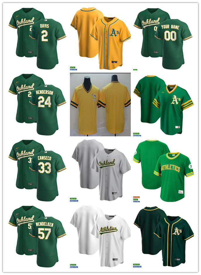 

Men Women Youth Oakland Athletics 57 J.B. Wendelken 24 Rickey Henderson 33 Jose Canseco 2 Khris Davis Custom Baseball Jersey Bla, Blue;black